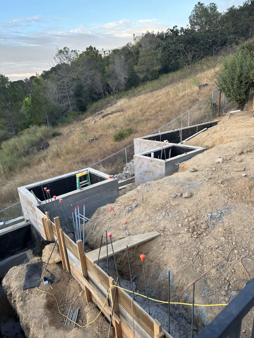 A view of the construction site from above.